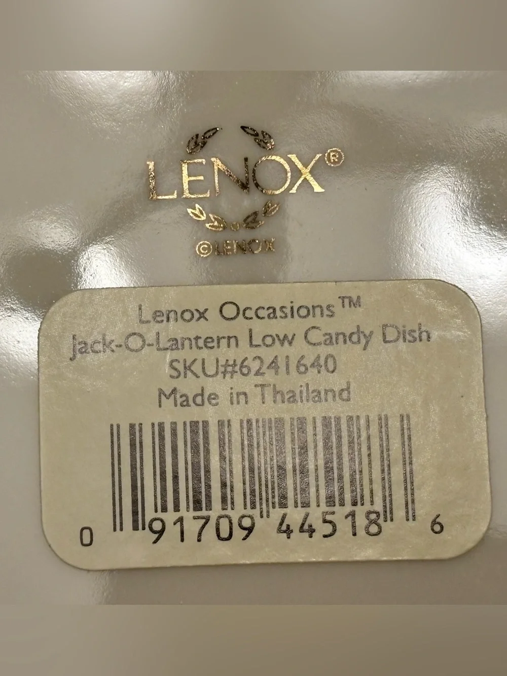 Lenox Occasions Halloween Jack ‘O Lantern 11” Low Candy Serving Dish - Unused